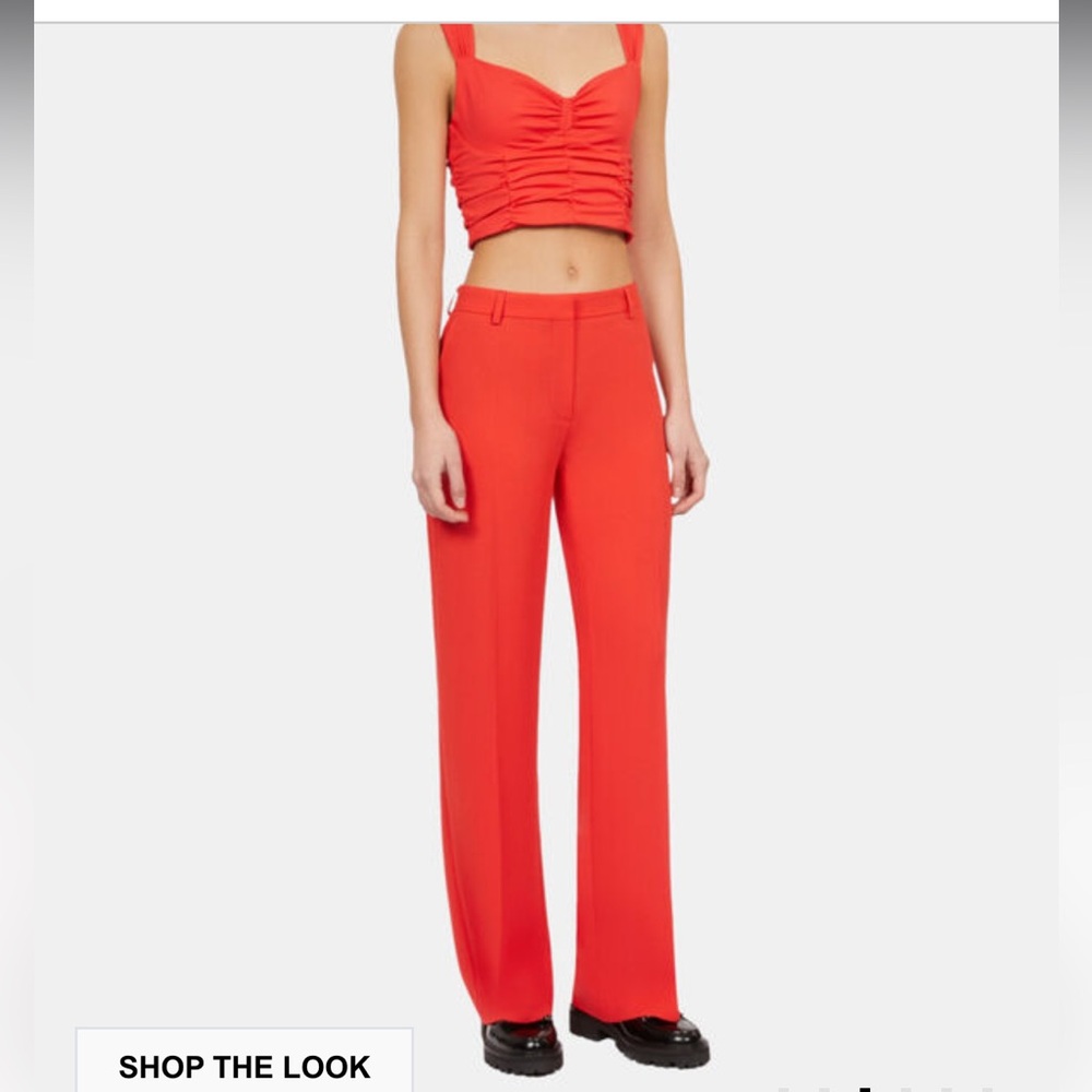 The Kooples RED CREPE SUIT TROUSERS